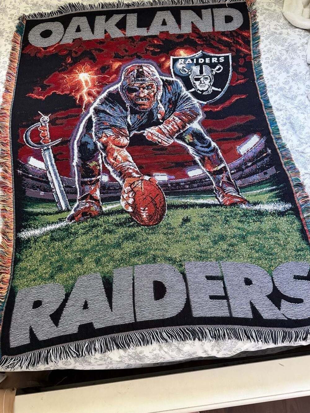 The Northwest Company Oakland Raiders Woven/Tapestry Throw Blanket